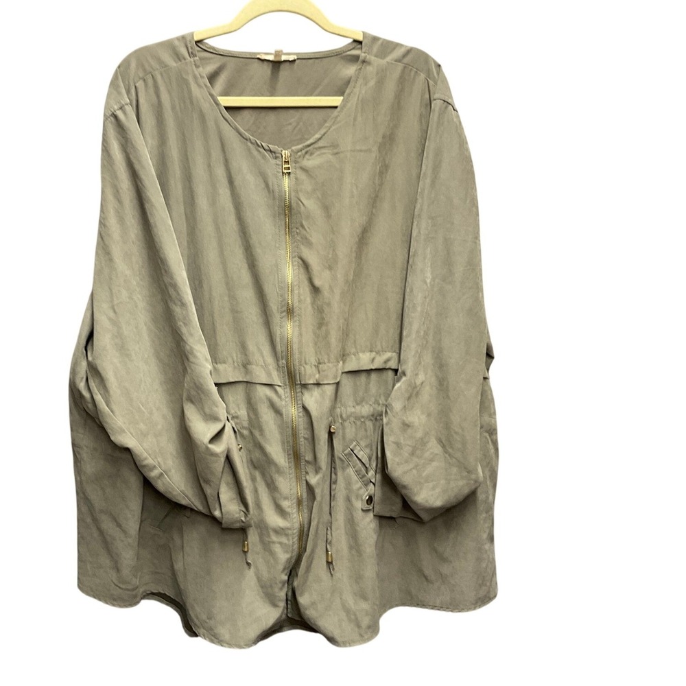 Maurices Size 4X Women's‎ Olive Green Lightweight Zip Up Utility Jacket  Size 4